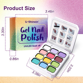 u-shinein size comparison pot next to finger showing compact, travel-friendly kit