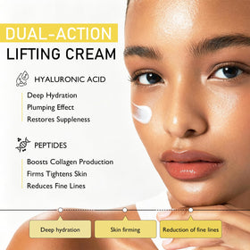 uaysqtedck application on jawline demonstrating instant firming effect