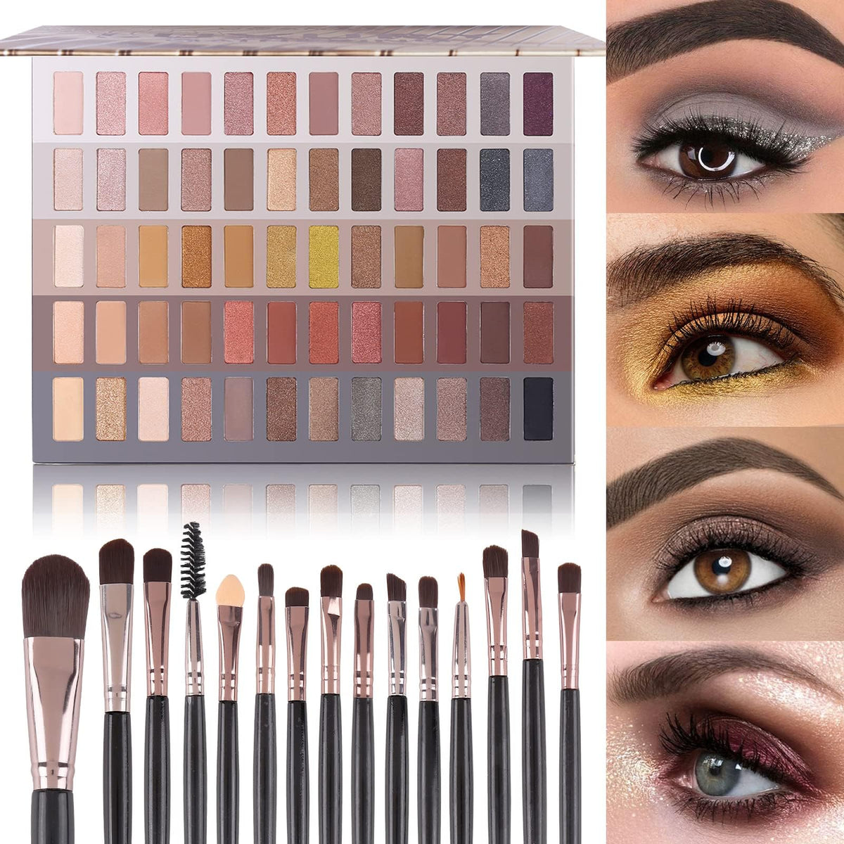 UCANBE 60-color palette open showing full shade variety and easy selection benefit