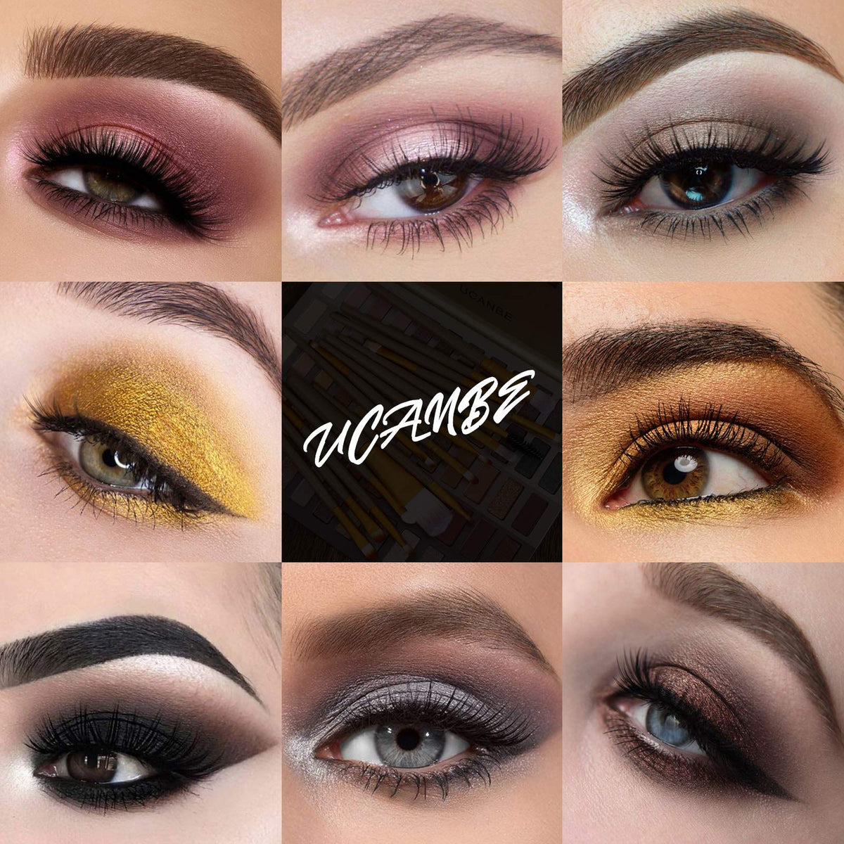 UCANBE 15-piece brush set laid out showing tools for precise application benefit