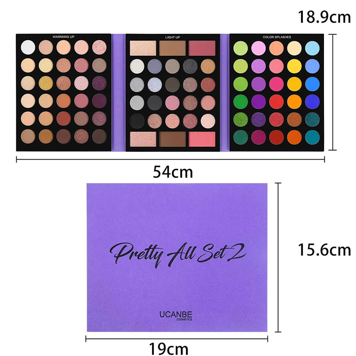 UCANBE contour, highlight and blush pans highlighted for face sculpting ease