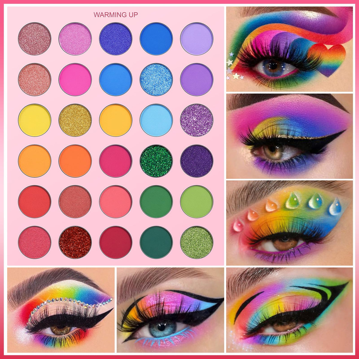 UCANBE glitter and shimmer shades reflecting light for high-impact finishes benefit