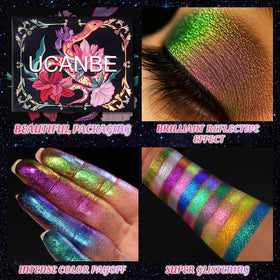 UCANBE lip topper application detail showing holographic shine and layering potential