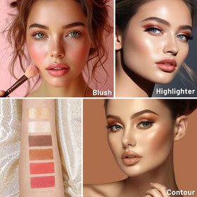 UCANBE makeup worn by model showing versatile looks from subtle to bold