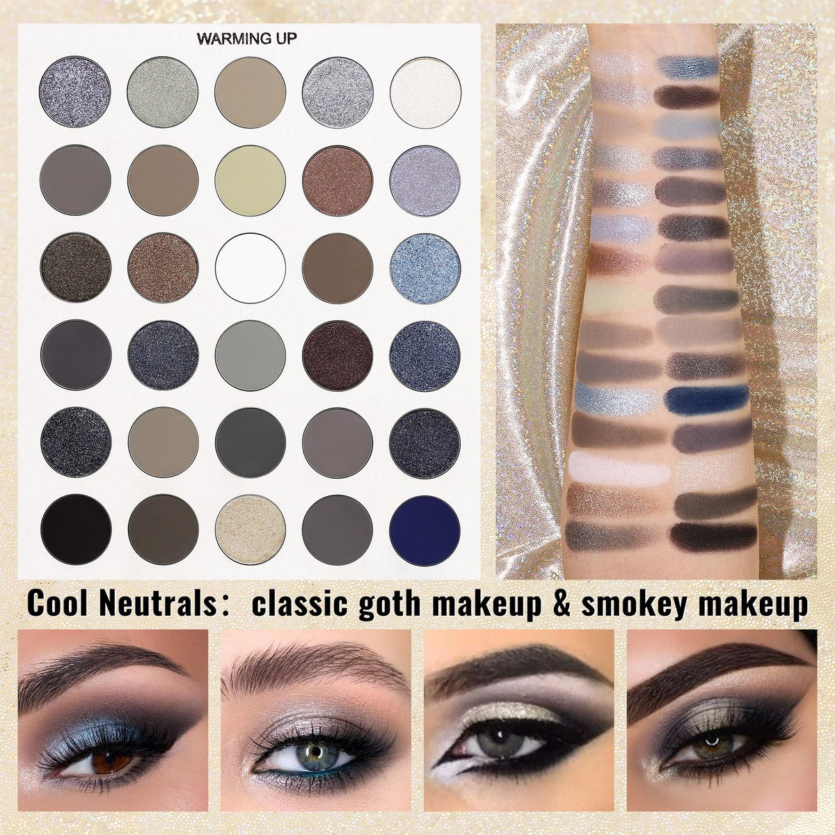 UCANBE close-up of matte shadows showing smooth texture and blendable payoff