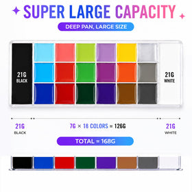 UCANBE palette held in hand showing size and travel-ready convenience