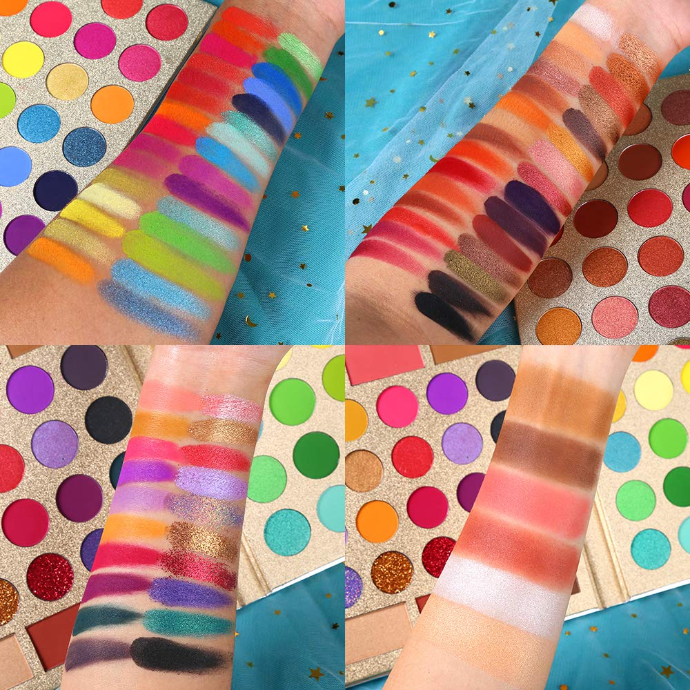 UCANBE palette in hand scale to show compact travel-friendly size and portability