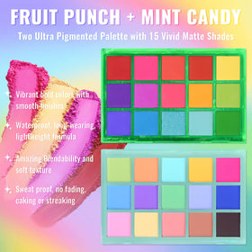 UCANBE open palettes displaying 30 colorful shades for creative looks