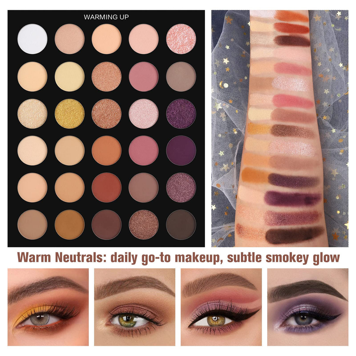 UCANBE open palette revealing 86 colorful pans for versatile makeup looks