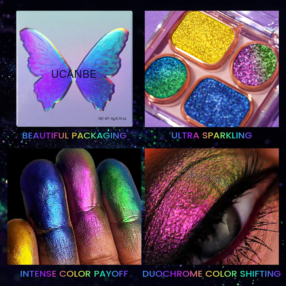 UCANBE compact next to lipstick for travel-ready size and portability benefit