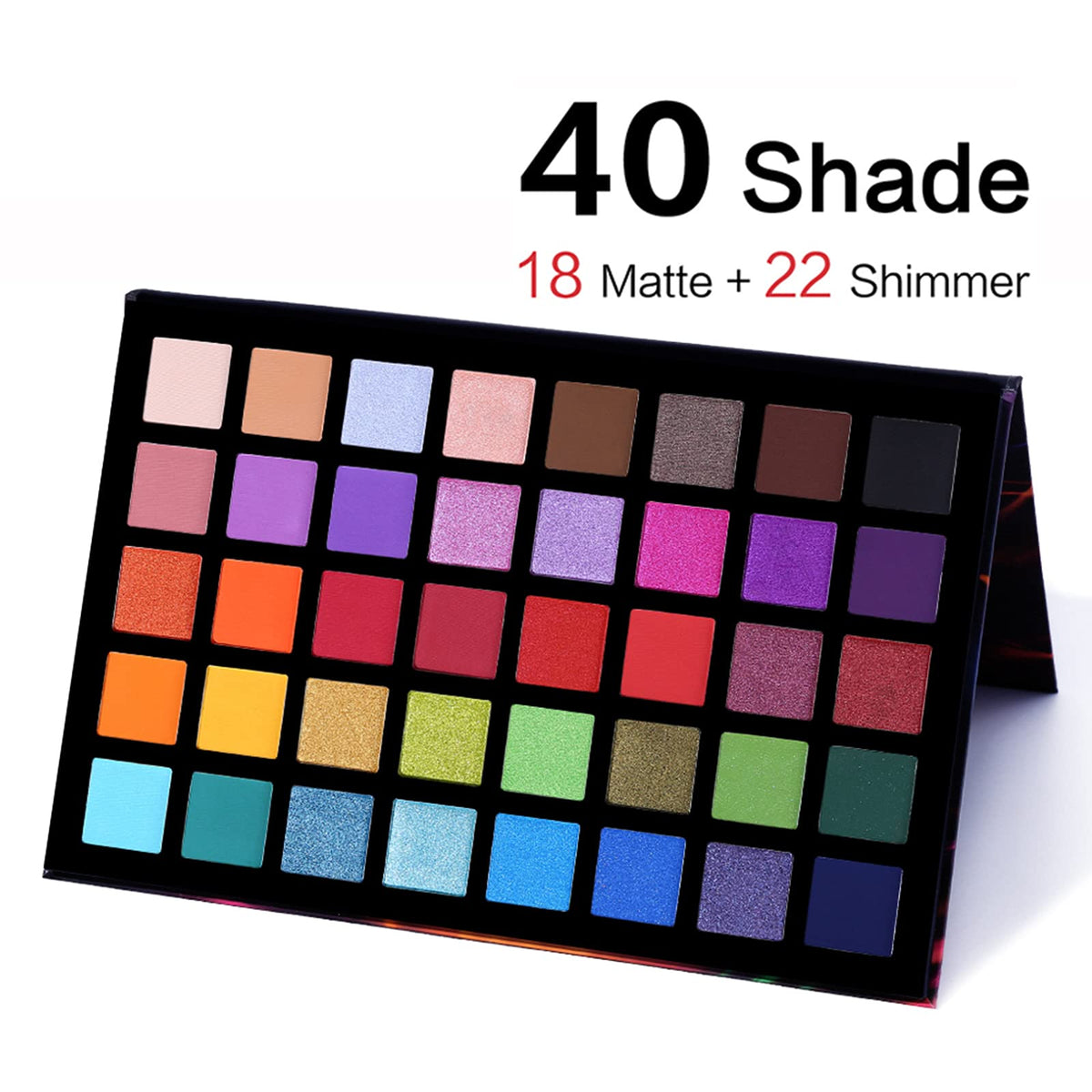 UCANBE open palette with 40 shades displaying color range benefit