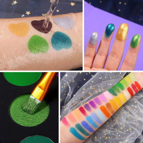UCANBE vibrant color swatches showing bold pigments for creative festival looks