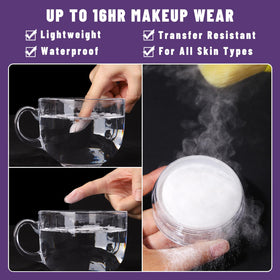 UCANBEMAKEUP sponge puffs in hand for easy blending and touch-ups