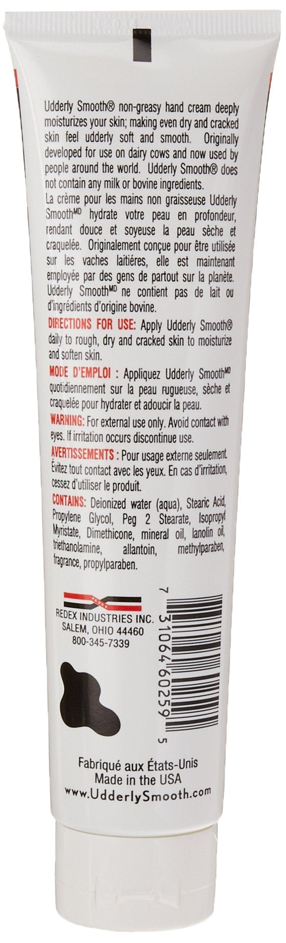 Udderly Smooth cream texture close-up demonstrating fast absorption and hydration