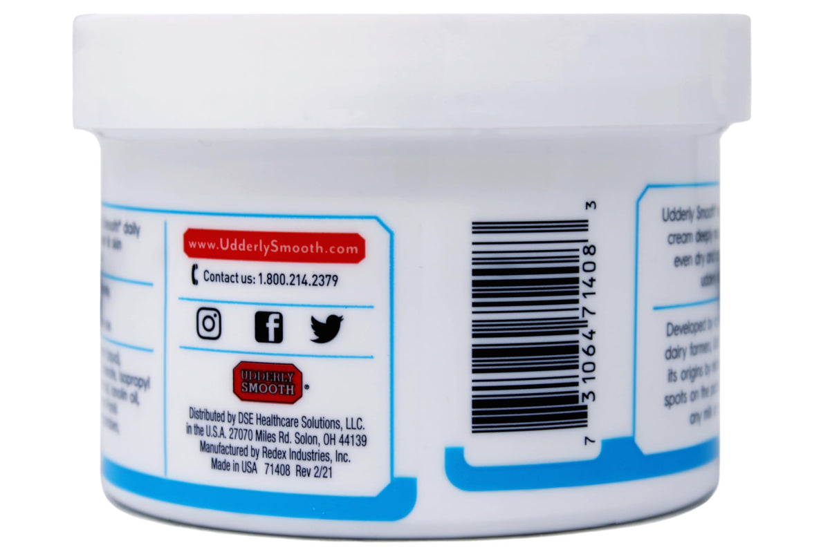 Udderly Smooth being applied to heel demonstrating quick absorption and smoother skin