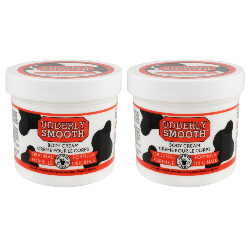 UDDERLY SMOOTH front-facing 12 oz jar showing brand and size, showcasing reliable hydration