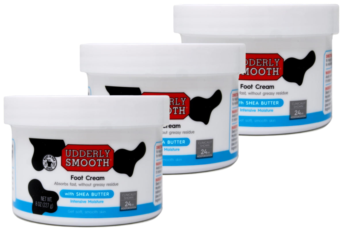 Udderly Smooth front packaging showing 8 oz tub and branding for reliable hydration