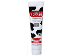 UDDERLY SMOOTH bundle with everyday items to show 4 oz and 10 oz size comparison