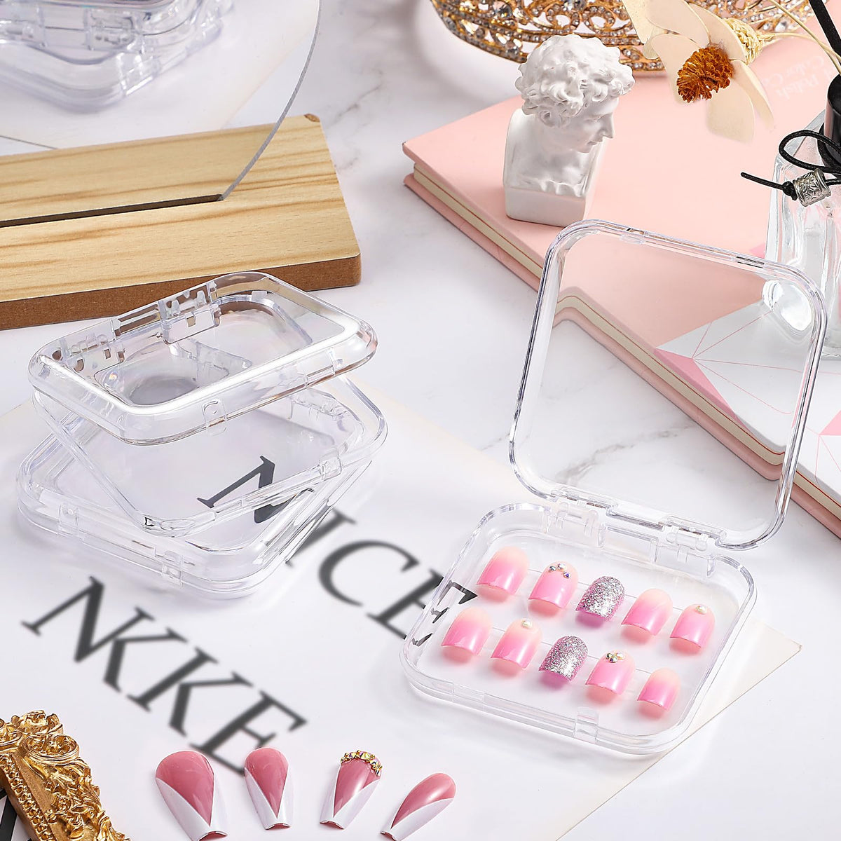 Udefineit box holding lashes and jewelry showing multipurpose storage use
