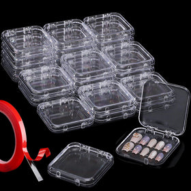 Udefineit clear front packaging showing 27 acrylic nail boxes for tidy display