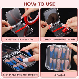 Udefineit staged nail tips inside box showing instant visual identification