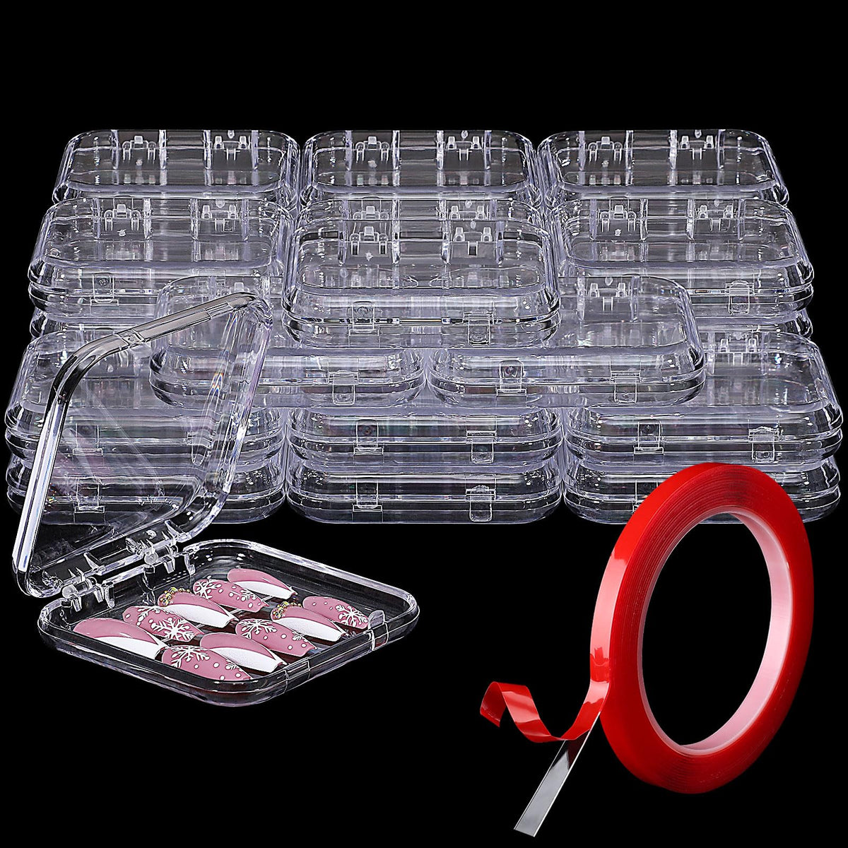 Udefineit salon table with boxes illustrating professional product presentation