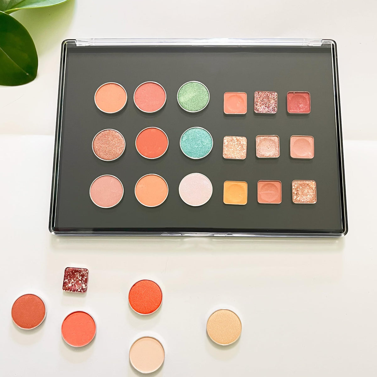 UDTIP palette in use by a makeup artist demonstrating fast shade swaps and workflow