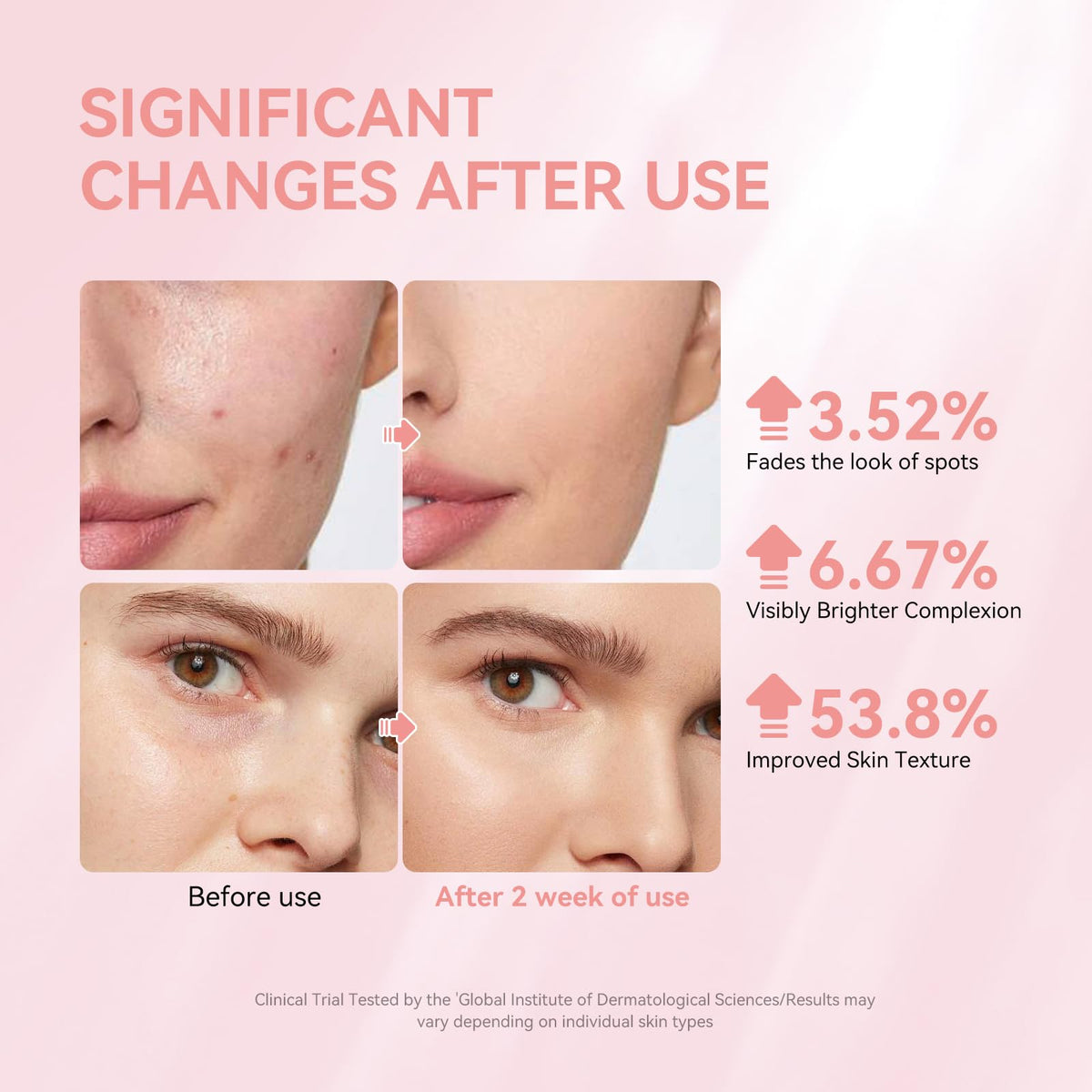 UFEEK hand applying product to skin showing even coverage benefit