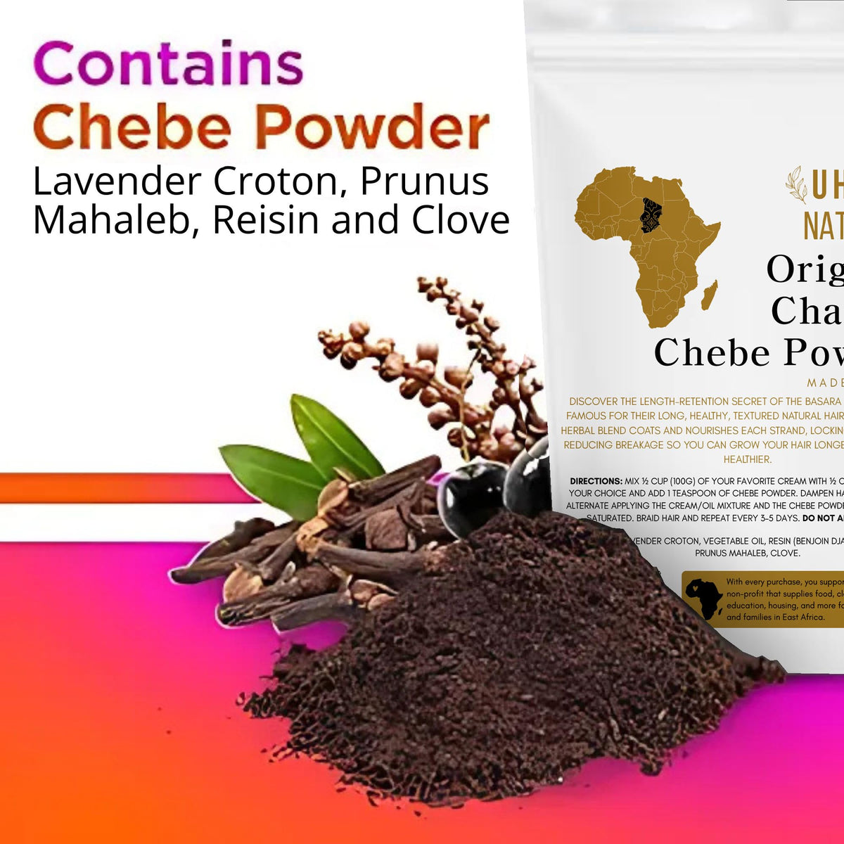 Uhuru Naturals mixed ChadianChebe paste with oil and cream showing moisturizing preparation