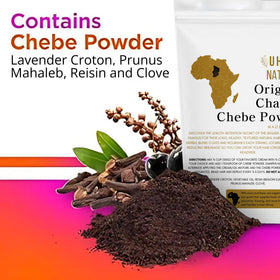 Uhuru Naturals mixed ChadianChebe paste with oil and cream showing moisturizing preparation
