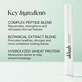 UKLASH peptide ingredient visual emphasizing strengthening benefit