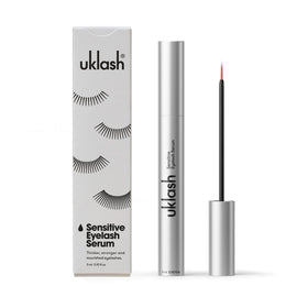 UKLASH sensitive front packaging showing sleek bottle and label, trustworthy presentation