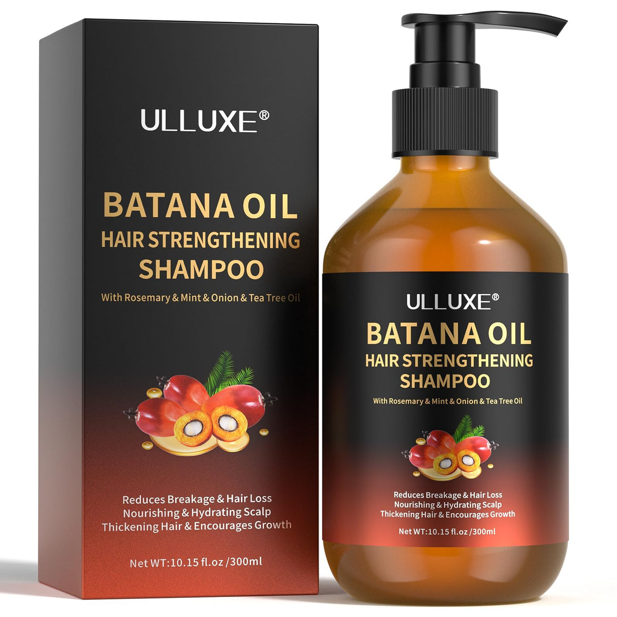 ulluxe front bottle view showing clean design and easy-grip label benefit clarity