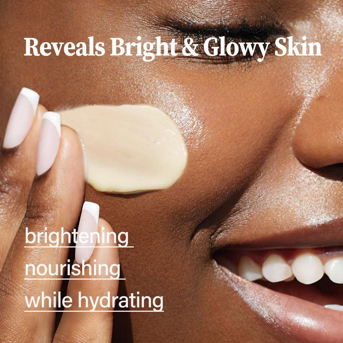 ulluxe close-up application showing lightweight finish for smooth makeup base