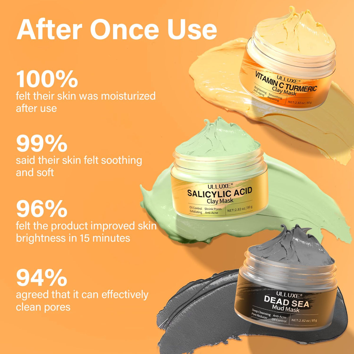 ulluxe masks styled on bathroom vanity to inspire at-home spa routine