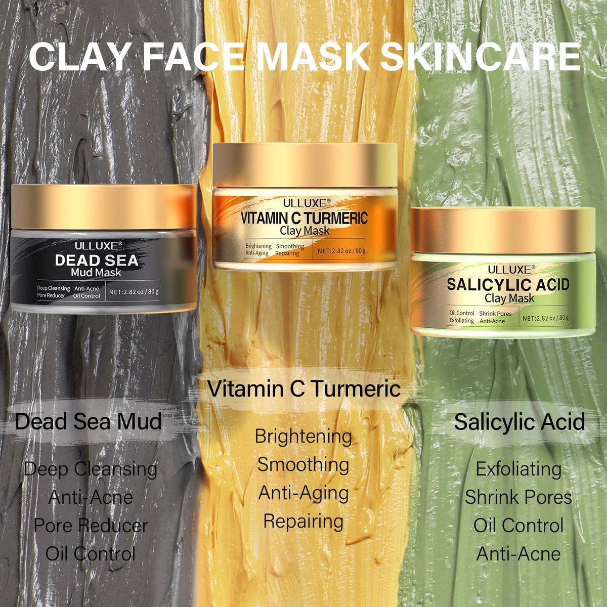 ulluxe turmeric vitamin C mask texture close-up for brightening