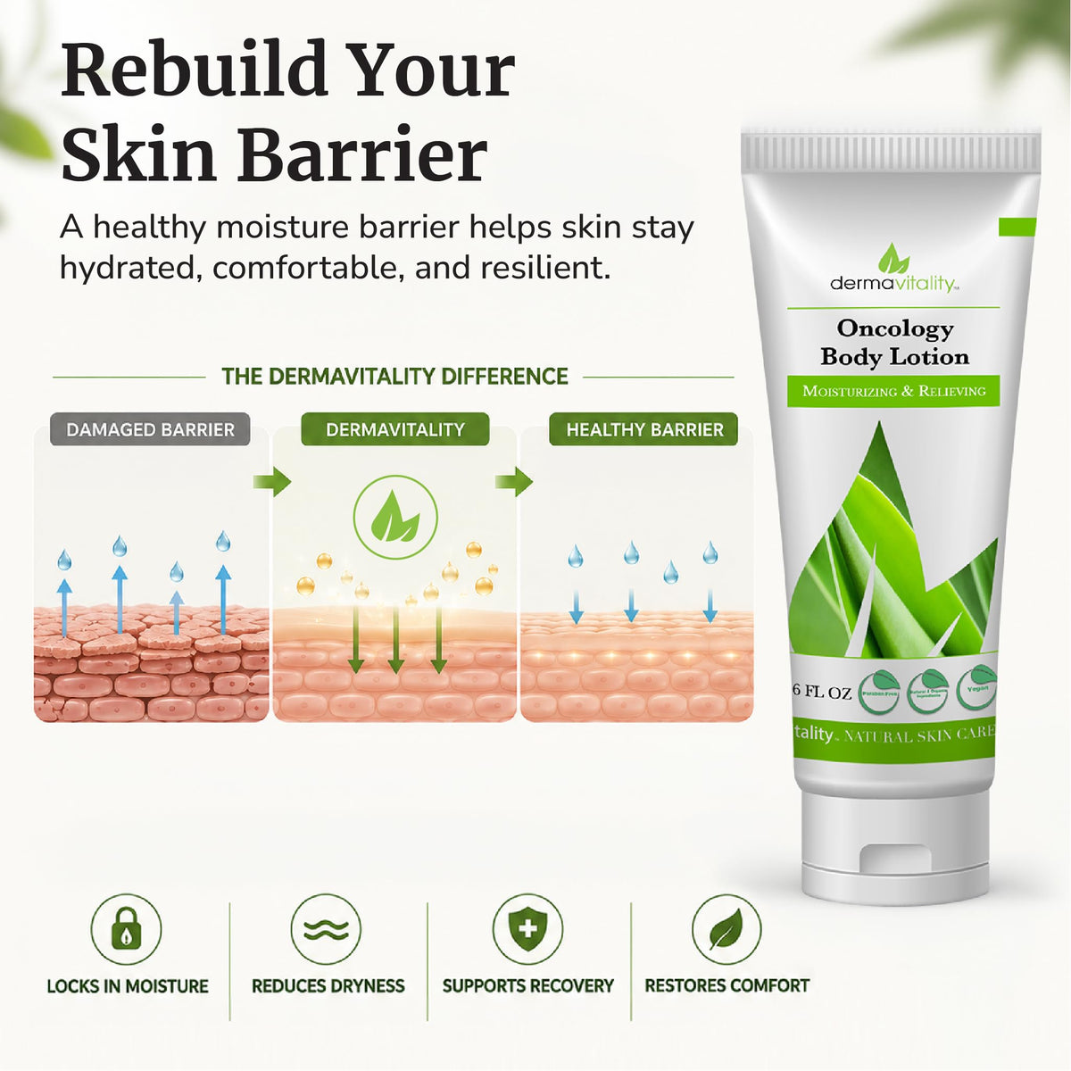 UltimateVitality applying lotion to arm to reduce dryness