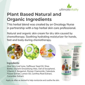 UltimateVitality botanical ingredients display with aloe and shea for natural nourishment