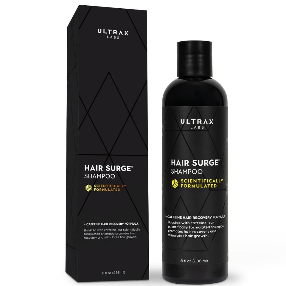 Ultrax Labs Hair Surge front bottle showing label and size for quick recognition