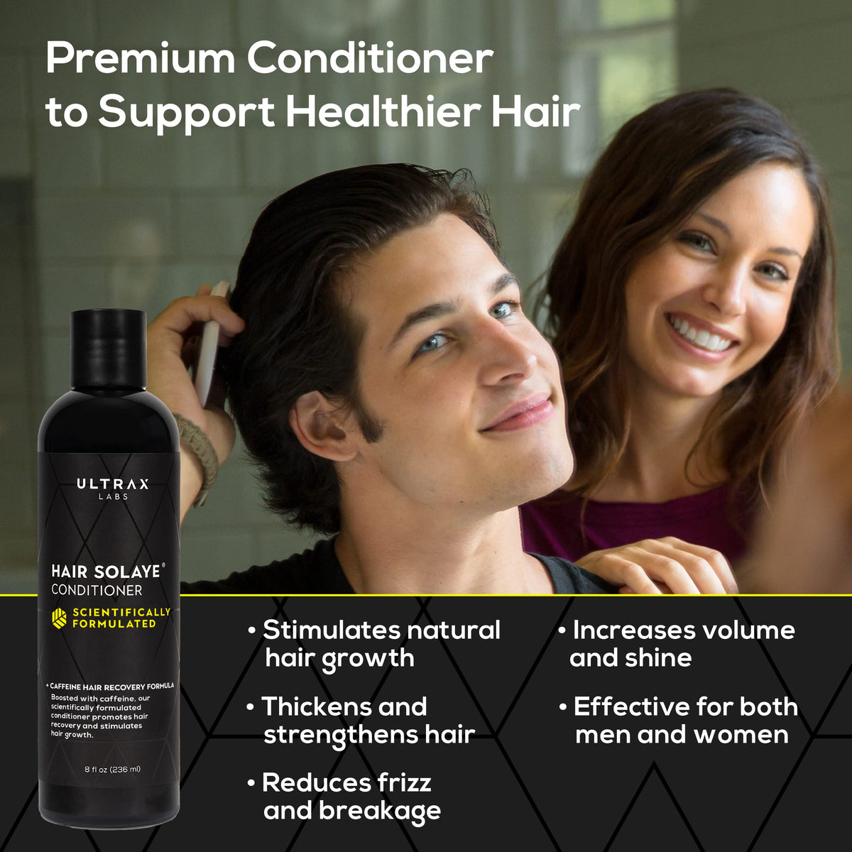 Ultrax Labs shampoo lather texture demonstrating gentle cleansing