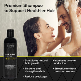 Ultrax Labs shampoo lather close-up demonstrating rich texture and cleansing action
