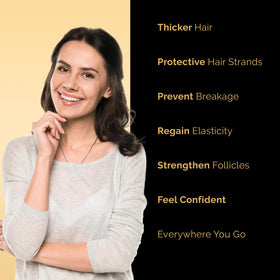 Ultrax Labs serum texture closeup showing lightweight, non-greasy finish for easy styling