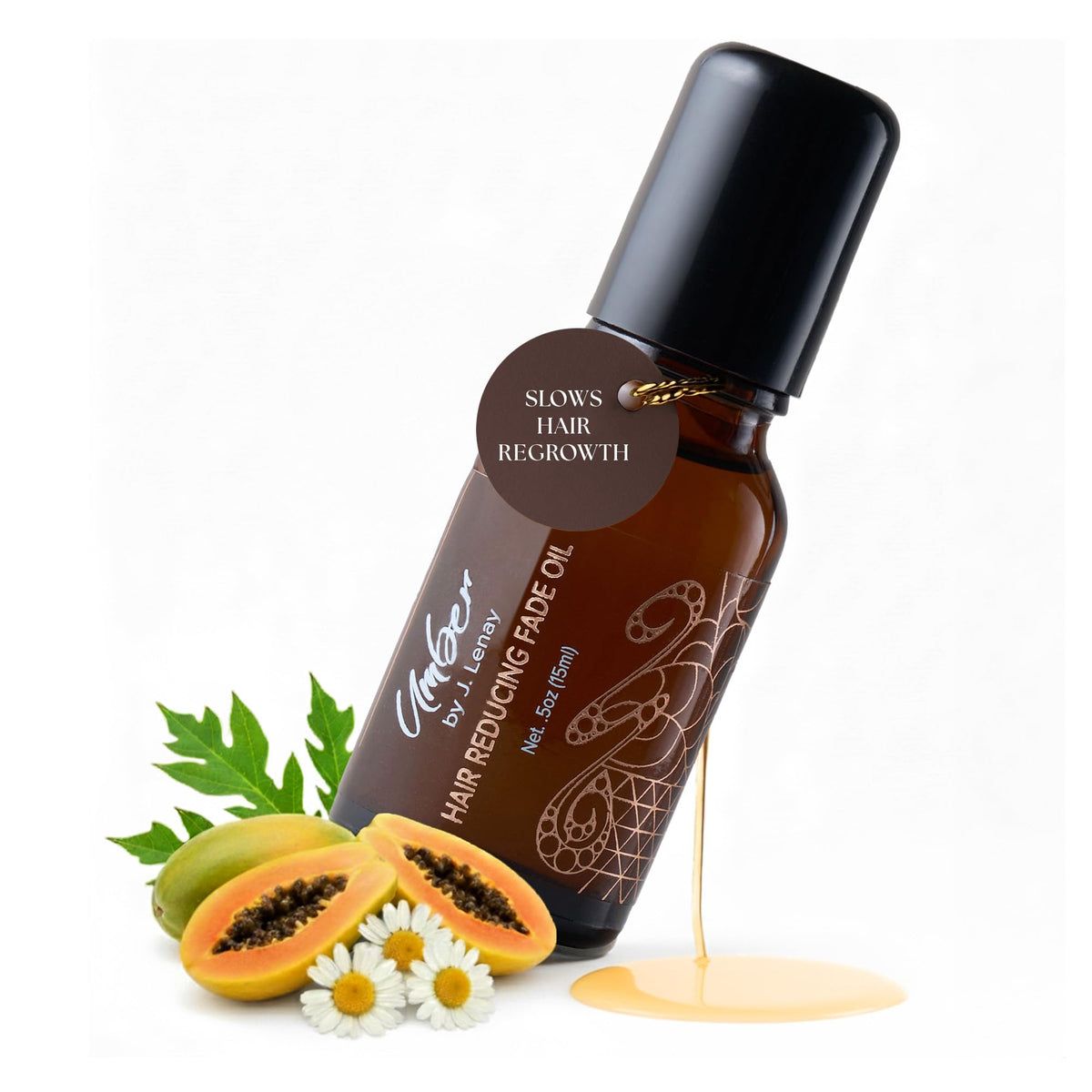 Umber By J. Lenay front packaging showing 15ml roll-on and benefits