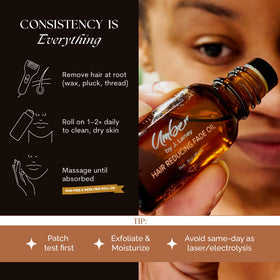 Umber By J. Lenay applied after waxing on calm skin showing soothing effect and reduced irritation benefit