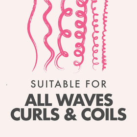 Before and after curls styled with Umberto Giannini curl jelly showing improved definition