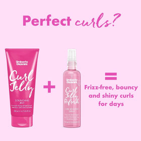 Umberto Giannini before-and-after curls comparison showing improved definition and shine