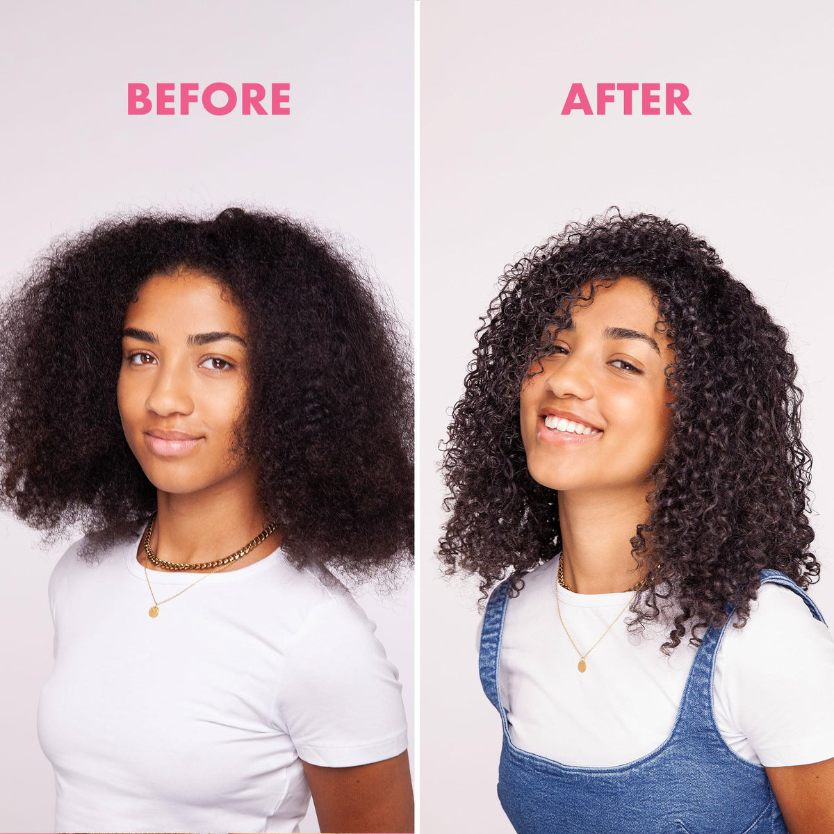 Umberto Giannini lifestyle shot of defined curls in natural light