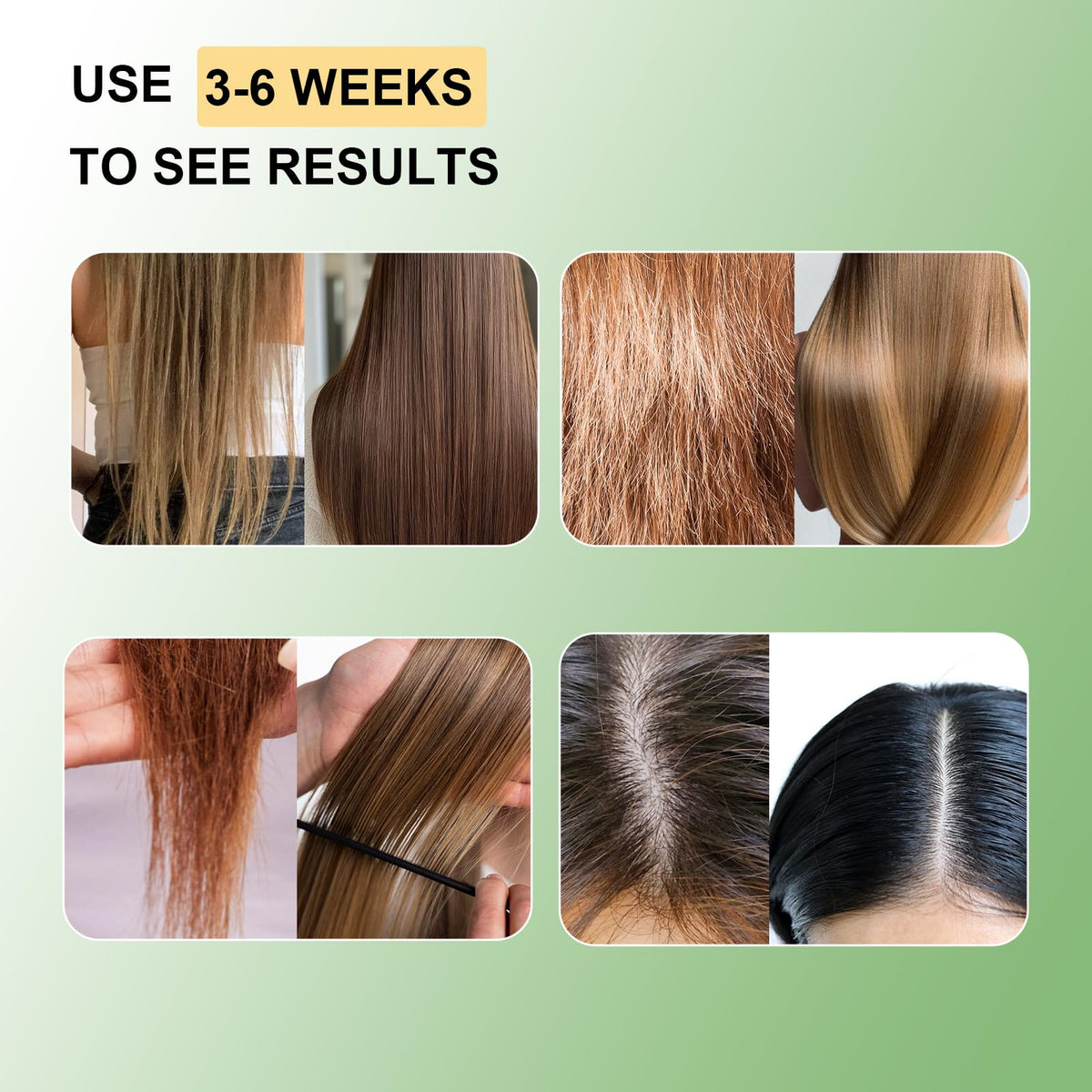 Umex oil applied to scalp during massage to demonstrate nourishment benefits