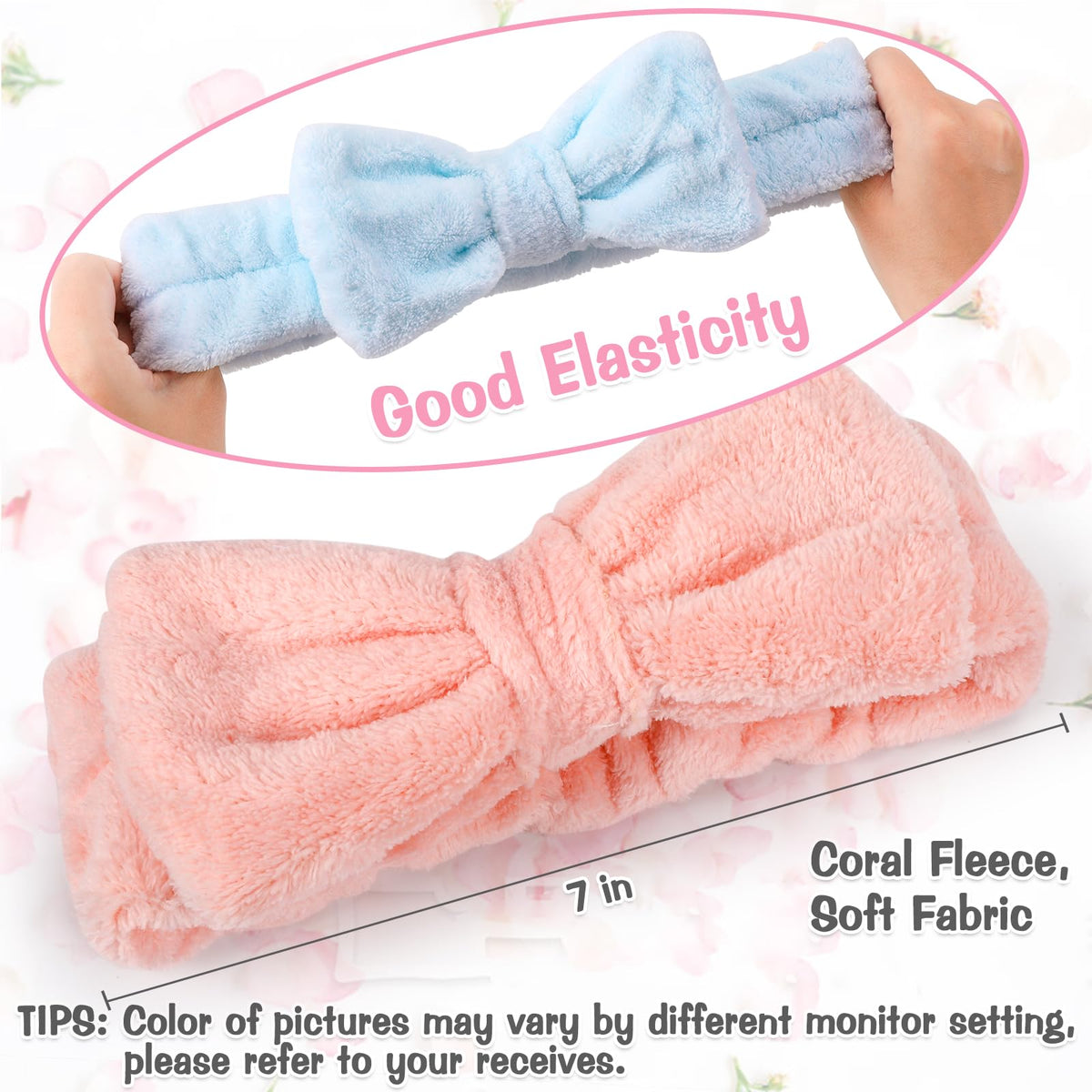 UMIKU headband in use during face washing keeping hair dry and hairline clear