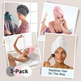 Umisleep folded stack of three towels for travel convenience and organized storage